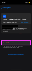 How to Cancel Zoom Subscription on App Store.